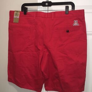 New Arizona Wildcats bear down red flat front mens football golf chino shorts